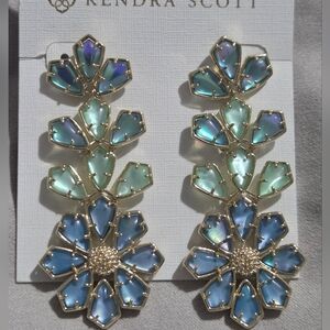 HTF Kendra Scott Camry Statement Earrings In Gold